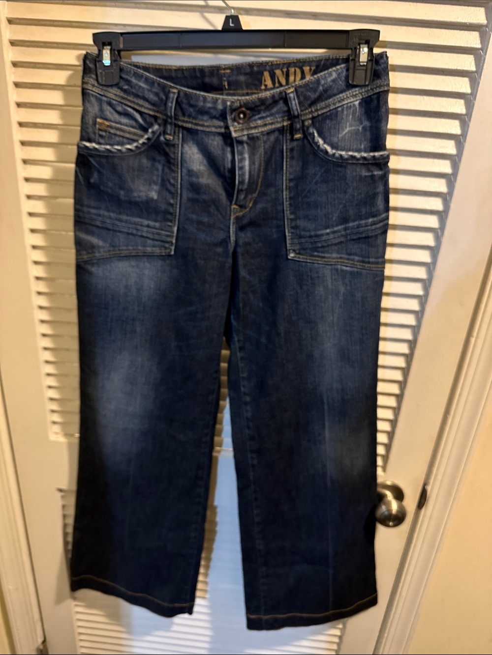 Silver Jeans Andy Wide-Leg Women's Jeans in Dark Blue Denim